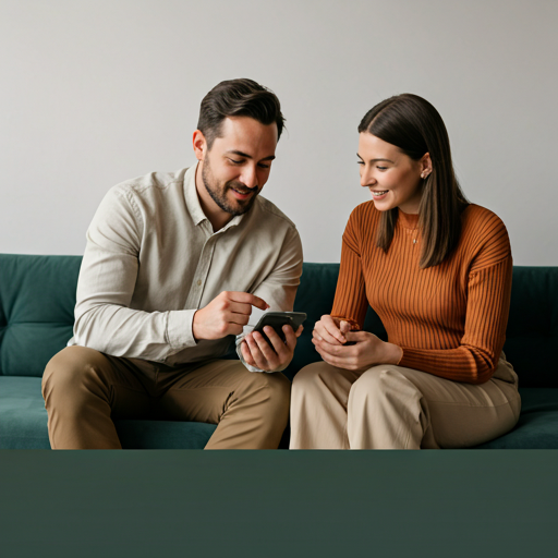 Professionals collaborating on mobile marketing strategies